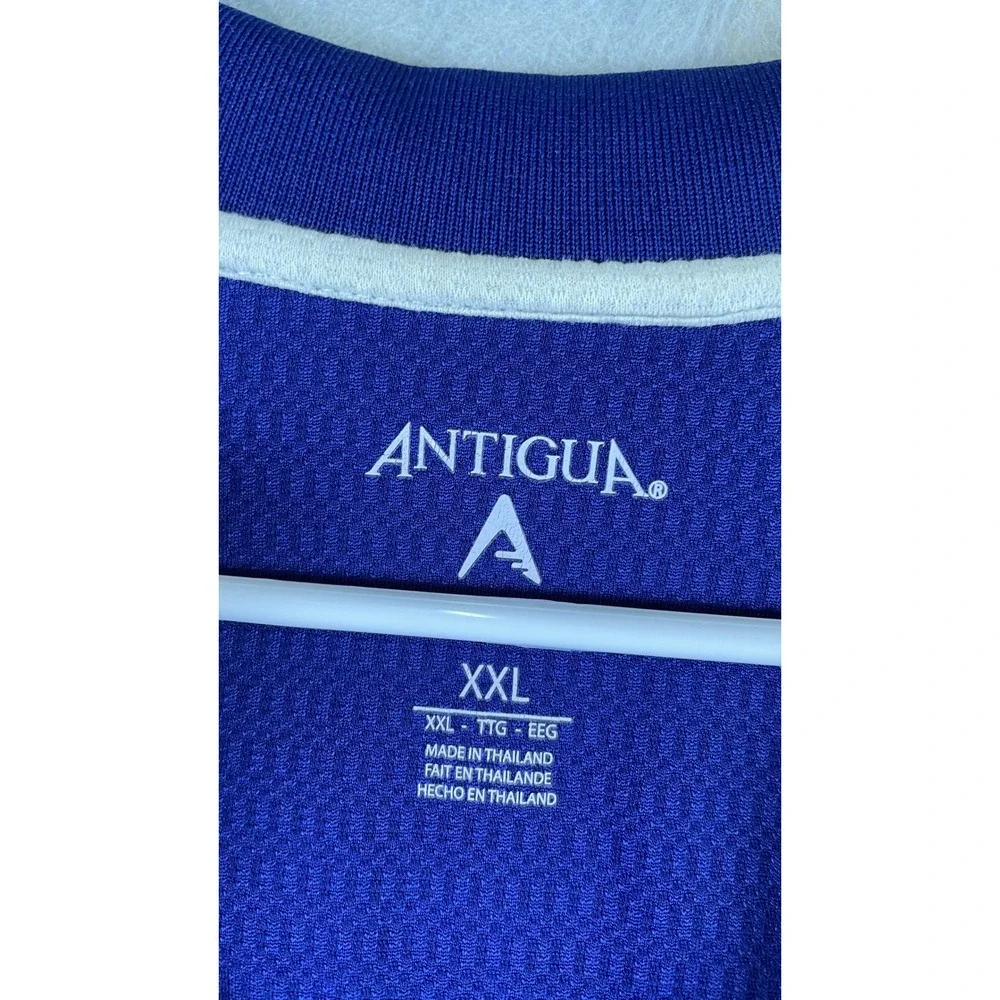 Antigua Polo Shirt Mens XXL Blue Excellent Texas Rangers MLB Performance Golf